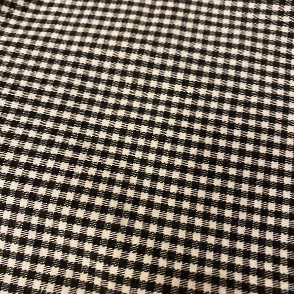 Vintage Stirrup Gingham Check Tapered Leg Jeans Pant High Rise waist Black 16 - Picture 4 of 6